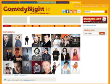 Tablet Screenshot of comedynight.ie